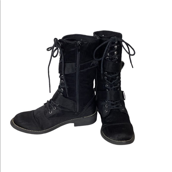 Rocket Dog Women's Chomper Boots Brushed Black Satin Size 8.5 - Picture 3 of 12
